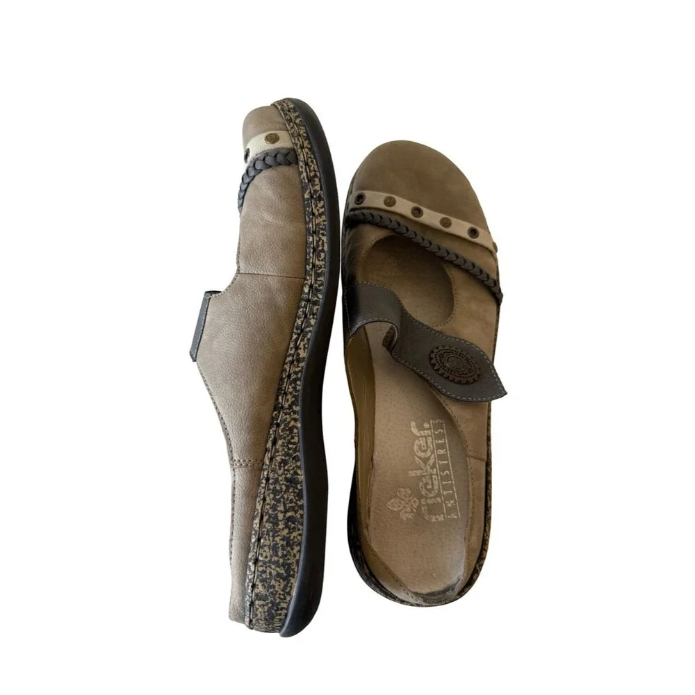 Rieker Antistress Sandals Womens 40 / 9 Daisy Mules Shoes Slip On Comfort Casual
